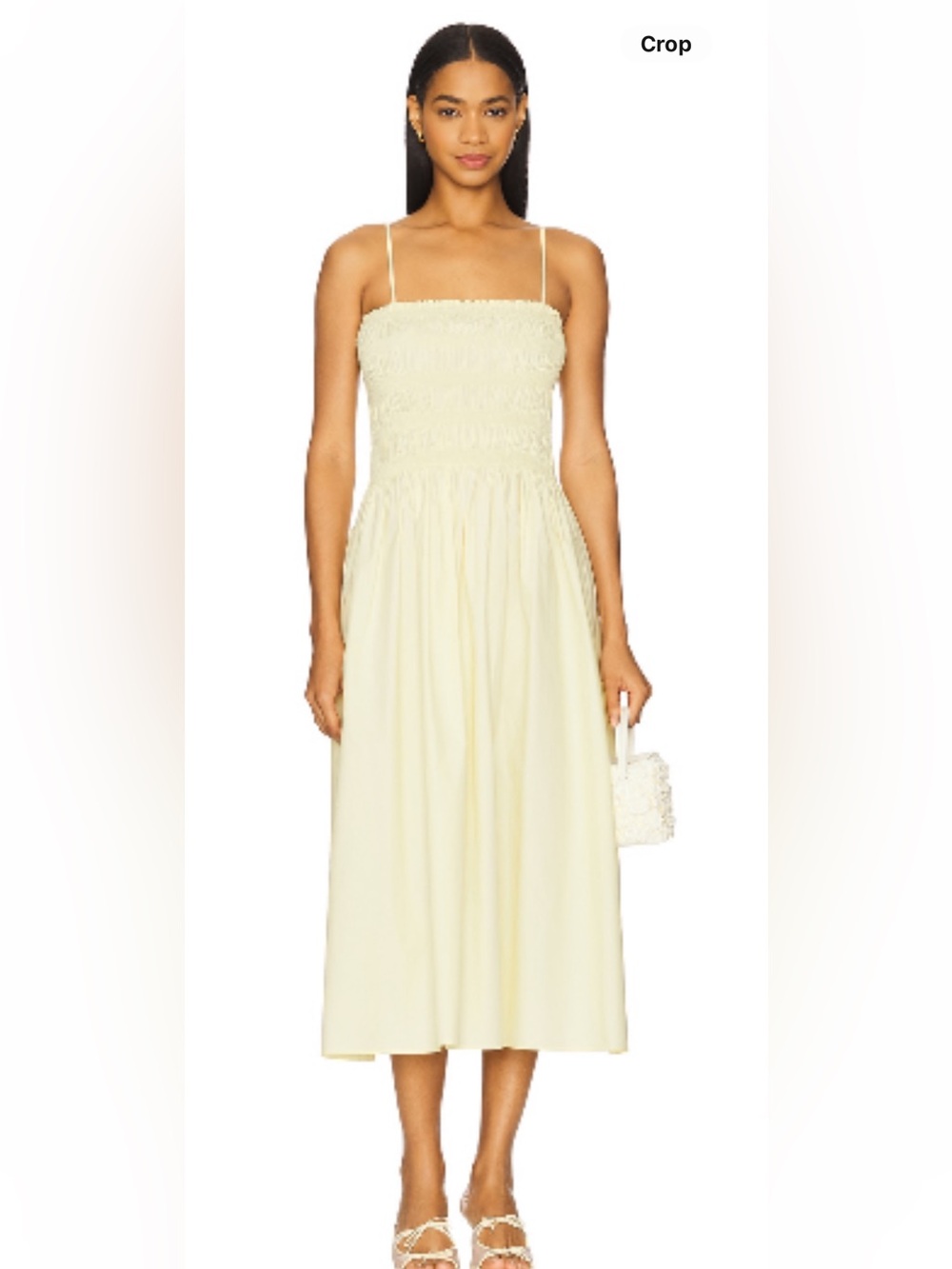 Eloise the label Smocked Strapless butter yellow Dress